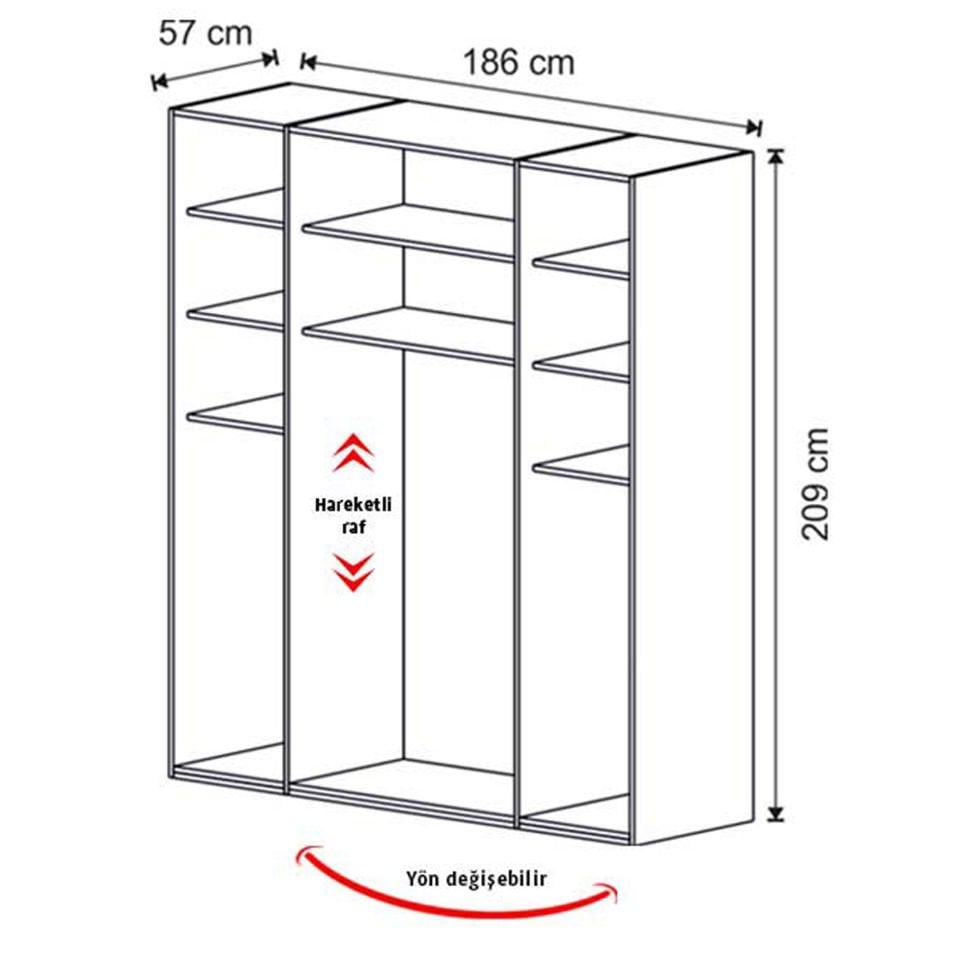 Puzzle Orion 4 Kapılı Dolap 433