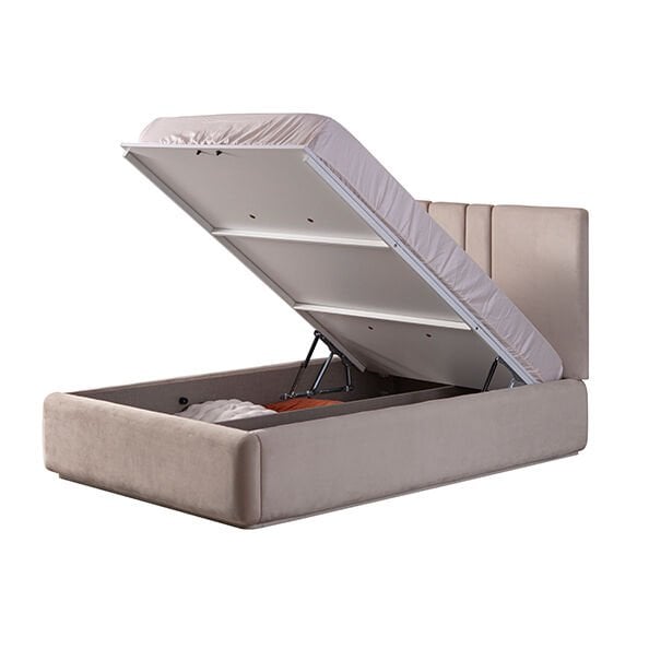 Pera Bazalı Karyola 160 x 200 (Vizon-Bej)