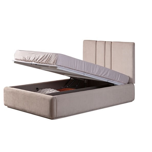 Pera Bazalı Karyola 160 x 200 (Vizon-Bej)