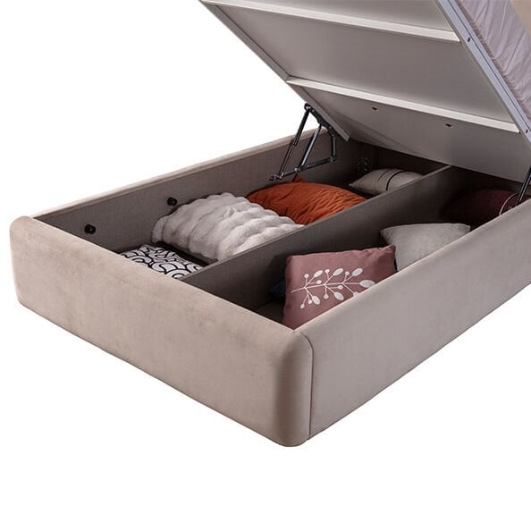 Pera Bazalı Karyola 160 x 200 (Vizon-Bej)