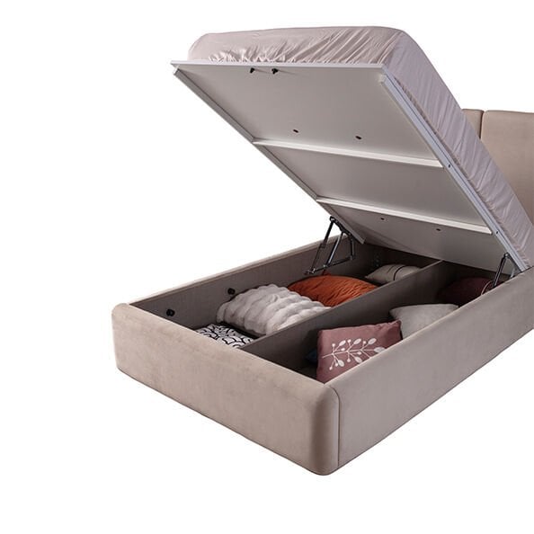 Pera Bazalı Karyola 120 x 200 (Vizon-Bej)