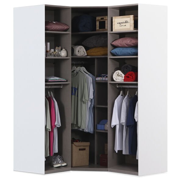 Puzzle Retro 3 Kapılı Köşe Dolap 803