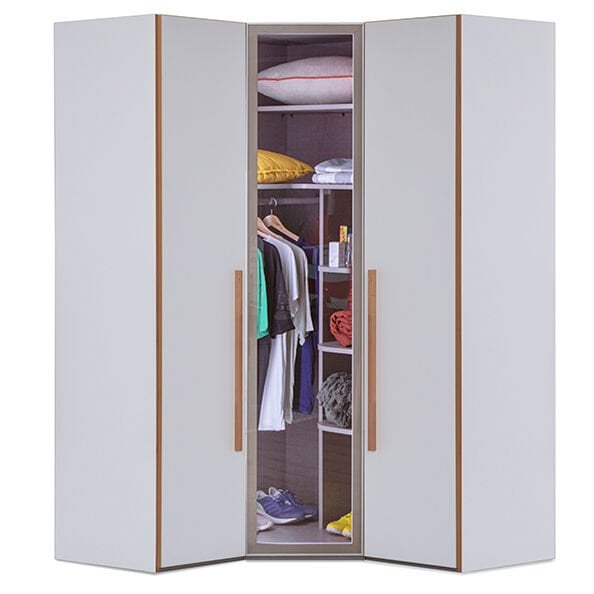 Puzzle Retro 3 Kapılı Köşe Dolap 803