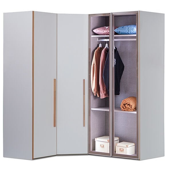 Puzzle Retro 4 Kapılı Köşe Dolap 833