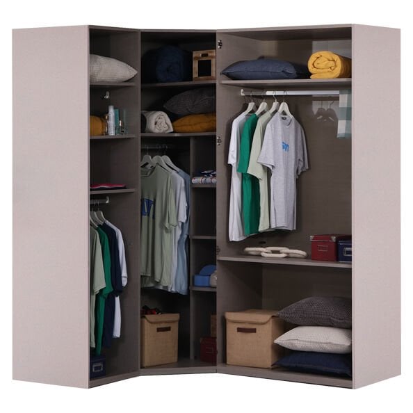 Puzzle Rose 4 Kapılı Köşe Dolap 833 | Benimodam