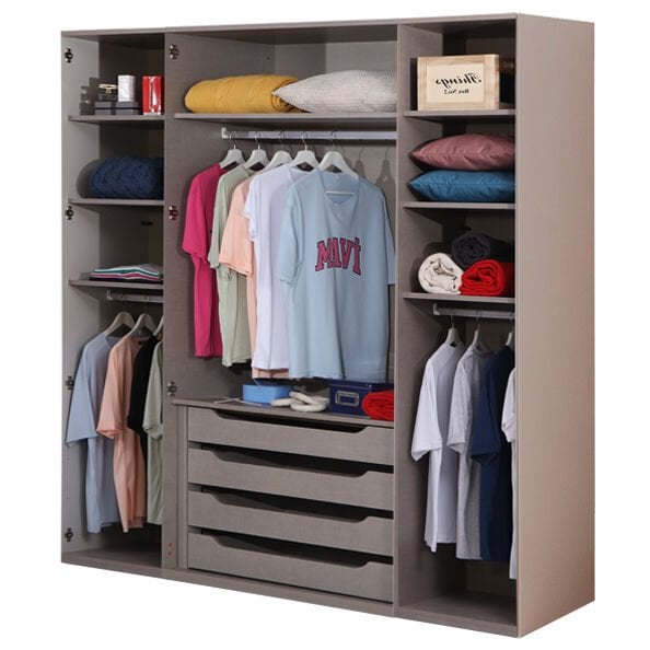 Puzzle Torino 4 Kapılı Dolap 434 + 2K İç Çekmece