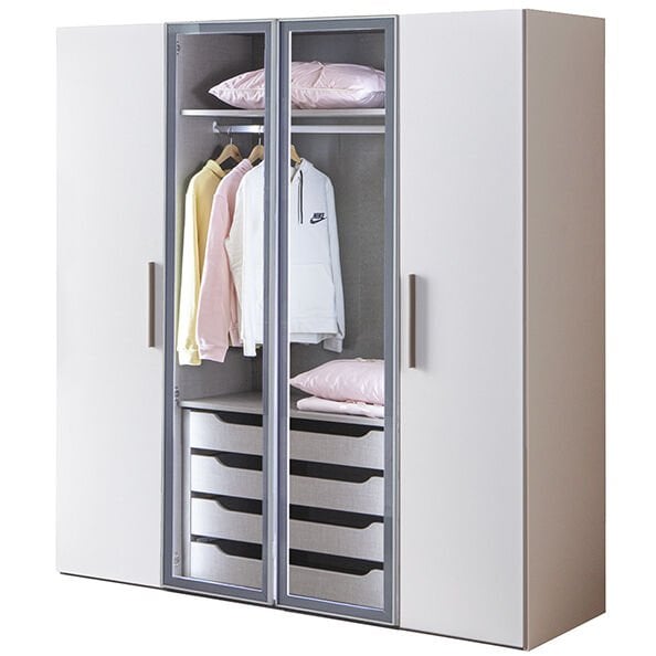 Puzzle Torino 4 Kapılı Dolap 434 + 2K İç Çekmece