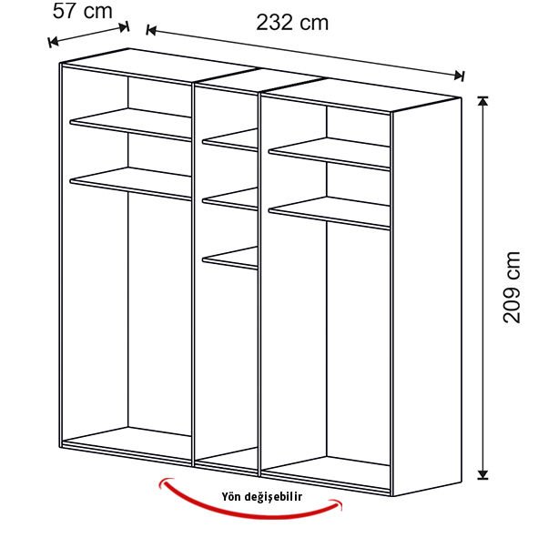 Puzzle Torino 5 Kapılı Dolap 504