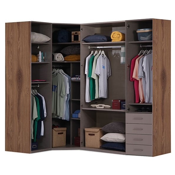 Puzzle Atlas 5 Kapılı Köşe Dolap 870