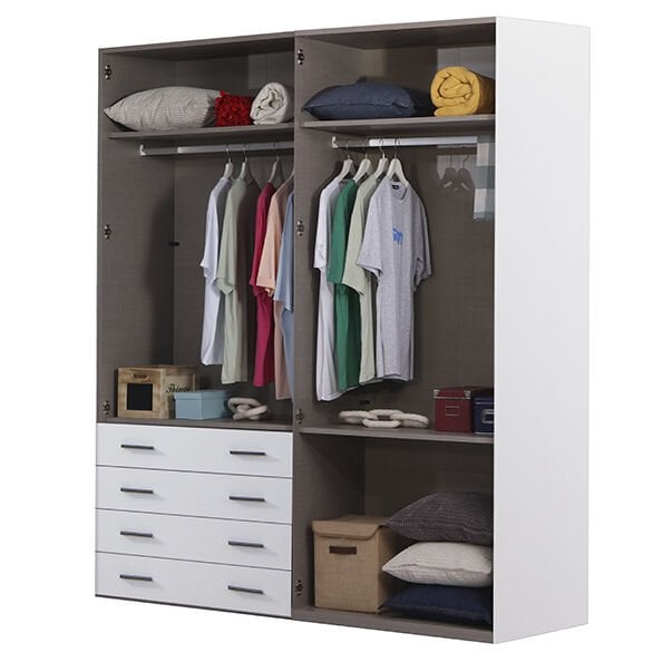 Puzzle Atlas White 4 Kapılı Dolap 408