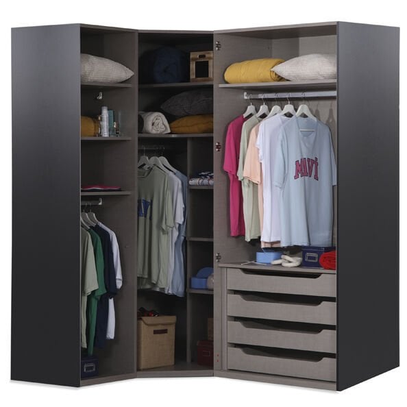 Puzzle Loft 4 Kapılı Köşe Dolap 835 + 2 Kapılı İç Çekmece