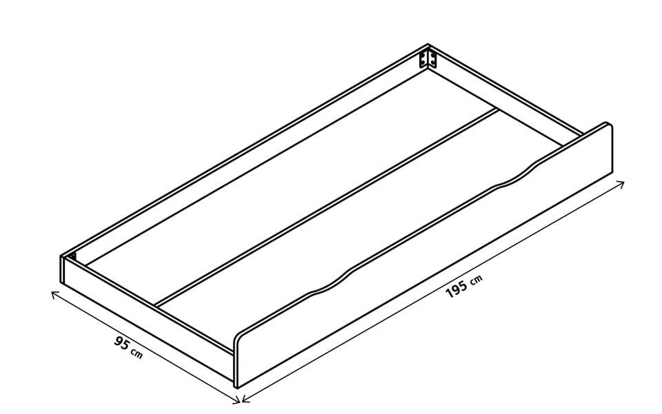 T.Ü. Altlık Yavru Yatak 90 x 190 (Antrasit Gri)