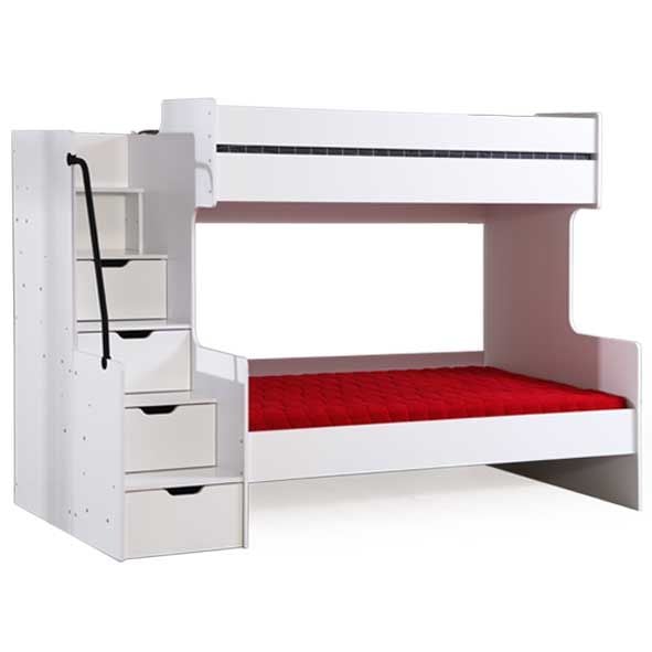 T.Ü. Çekmeceli Ranza (Beyaz - Siyah)