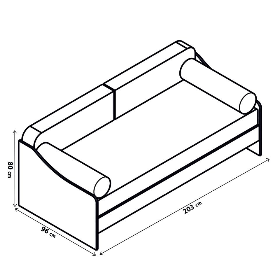 T.Ü. Day Bed 90 x 200 (Pembe) Montessori