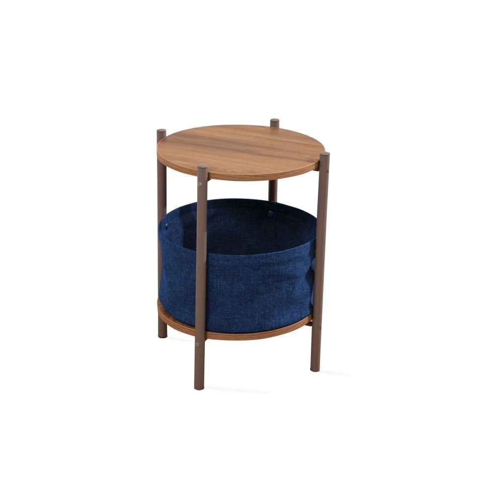 T.Ü. Yuvarlak Sehpa (Lacivert)