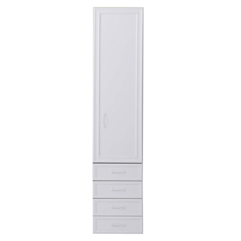 Puzzle 1 Çıtalı Mdf Kapak + Çekmeceleri Isabella (Düz Beyaz)