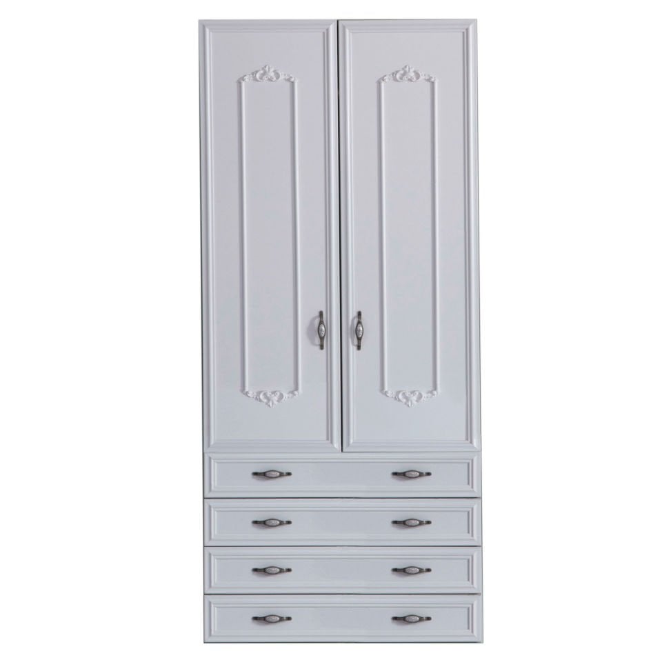 Puzzle 2 Çıtalı Mdf Kapak + Çekmeceleri Helen (Düz Beyaz)