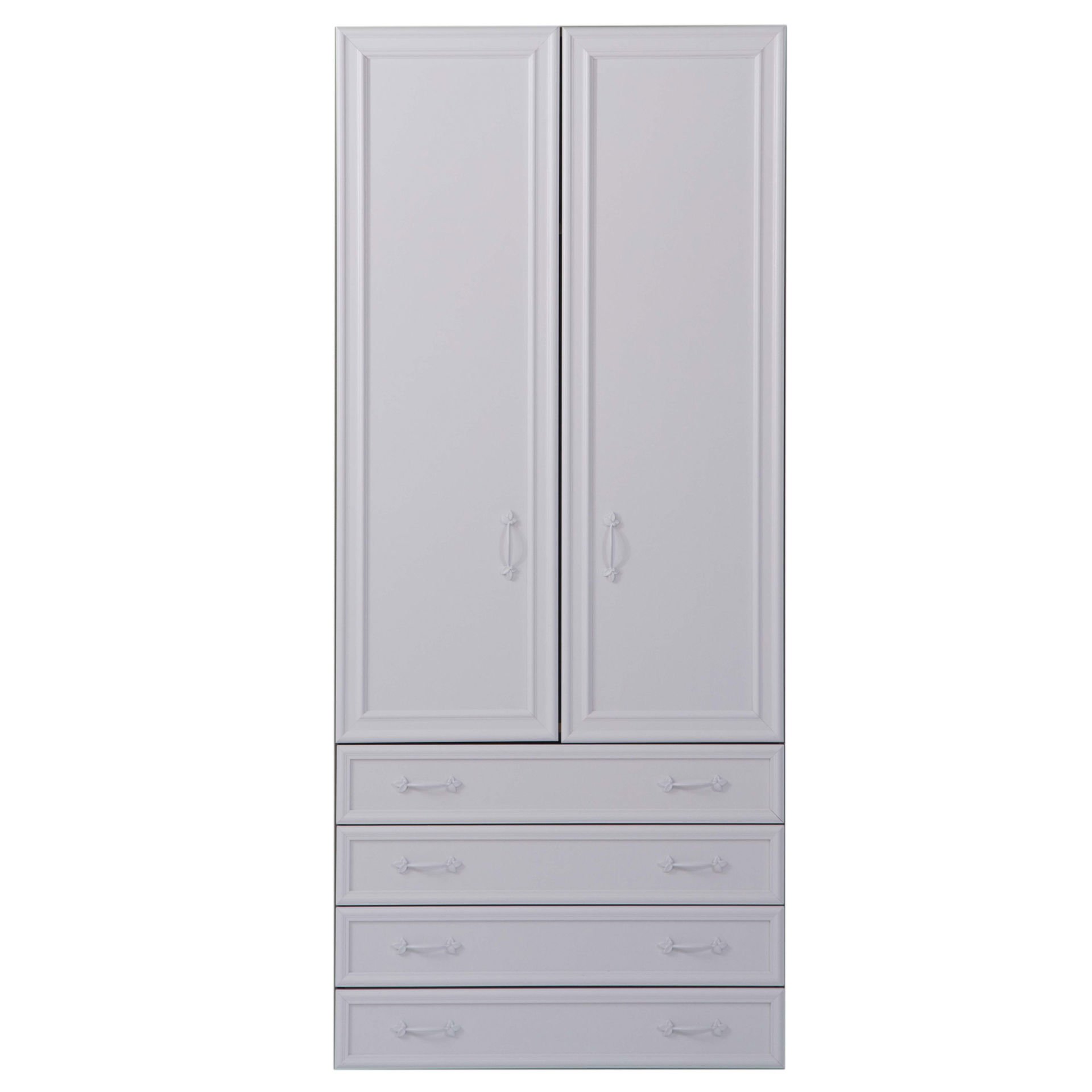 Puzzle 2 Çıtalı Mdf Kapak + Çekmeceleri Isabella (Düz Beyaz